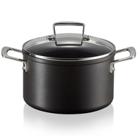 Le Creuset Toughened Non-Stick Deep Casserole With Glass Lid 20cm