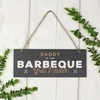 Barbeque Grill Master"" Printed Hanging Slate Plaque