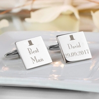 Decorative Wedding Best Man Square Cufflinks
