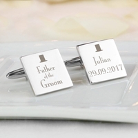 Decorative Wedding Father of the Groom Square Cufflinks