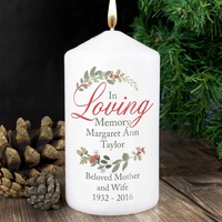 In Loving Memory Wreath Candle