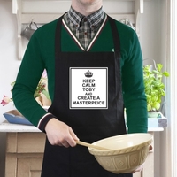 Keep Calm Black Apron