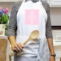 Keep Calm White Apron