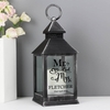 Mr and Mrs Rustic Black Lantern