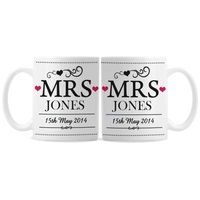 Mrs & Mrs Mug Set