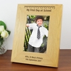 Oak Finish 4x6 My First Day At School Photo Frame