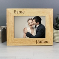 Oak Finish 6x4 Couples Photo Frame