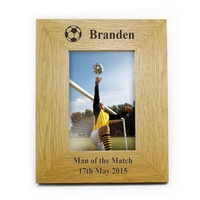 Oak Finish 6x4 Football Photo Frame