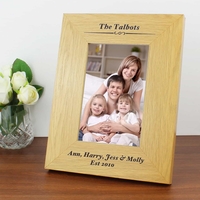 Oak Finish 6x4 Formal Portrait Photo Frame