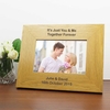 Oak Finish 6x4 Landscape Photo Frame - Long Message