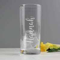 Personalised Name Only Engraved Hi Ball Glass