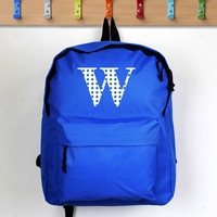 Star Initial Blue Backpack