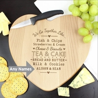 We Go Together Like... Heart Chopping Board