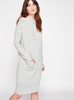 Womens Grey Slouchy Pocket Knitted Dress,  Grey