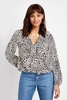 Monochrome Floral Print Frill
Blouse