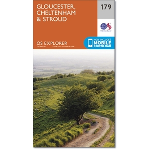 Map of Gloucester,  Cheltenham & Stroud