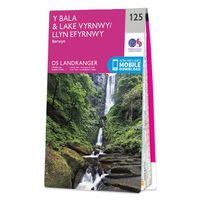 Ordnance Survey Map of Bala & Lake Vyrnwy