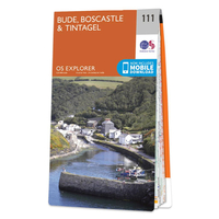Ordnance Survey Map of Bude,  Boscastle & Tintagel