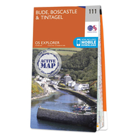 Ordnance Survey Map of Bude,  Boscastle & Tintagel