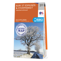 Ordnance Survey Map of Bury St Edmunds & Stowmarket