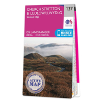 Ordnance Survey Map of Church Stretton & Ludlow