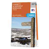 Ordnance Survey Map of Consett & Derwent Reservoir