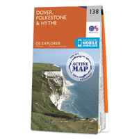 Ordnance Survey Map of Dover,  Folkestone & Hythe