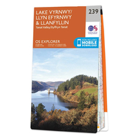 Ordnance Survey Map of Lake Vyrnwy & Llanfyllin