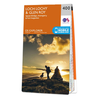 Ordnance Survey Map of Loch Lochy & Glen Roy