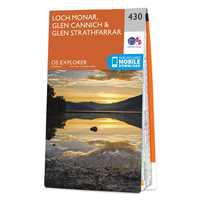 Ordnance Survey Map of Loch Monar,  Glen Cannich & Glen Strathfarrar