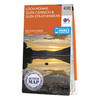 Ordnance Survey Map of Loch Monar,  Glen Cannich & Glen Strathfarrar