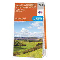 Ordnance Survey Map of Market Weighton & Yorkshire Wolds Central