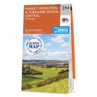 Ordnance Survey Map of Market Weighton & Yorkshire Wolds Central