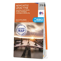 Ordnance Survey Map of Newcastle Upon Tyne