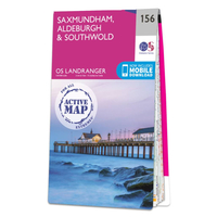 Ordnance Survey Map of Saxmundham,  Aldeburgh & Southwold