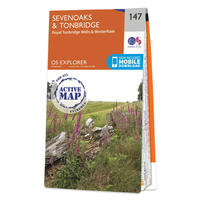 Ordnance Survey Map of Sevenoaks & Tonbridge