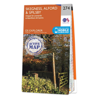 Ordnance Survey Map of Skegness,  Alford & Spilsby