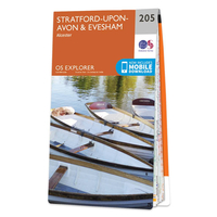 Ordnance Survey Map of Stratford-upon-Avon & Evesham