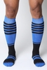 CellBlock13 Midfield Knee High Socks - Blue Striped Cotton One Size