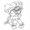 A Christmas Story Cling Stamp-Tilda With A Christmas Candle