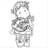 A Christmas Story Cling Stamp-Tilda With Christmas Hearts