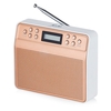 Akai Dynmx Blush Gold Portable DAB Radio with Clear Sound Quality and LCD Backlight Screen