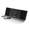 Akai Wall Mountable Home Audio Bluetooth System,  with CD,  MP3 and FM Radio,  LCD Display and Wake Up Alarm - Black