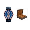 Constantin Weisz Gents Automatic Blue Dial Watch with Roman Numerals,  Day to Night Indicator and Embossed Genuine Leather Strap