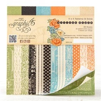 Graphic 45 Artisan Style 6x6 Patterns and Solids Pad