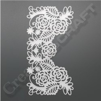 Intricutz On the Edge Rosey Ferns Footer Die