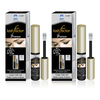 Lashfactor Eyelash and Eyebrows Rapid Growth Solution Twin Pack 2 - 1-Month Supply