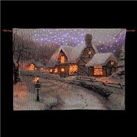 Olde Porter Field Gift Shoppe Hanging Tapestry by Thomas Kinkade - 36 x 26 inch