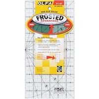 Olfa Frosted Advantage Non-Slip Ruler "The Traveler"-6"X12"