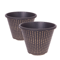 Pair of 11inch Gold Pinecone Planters